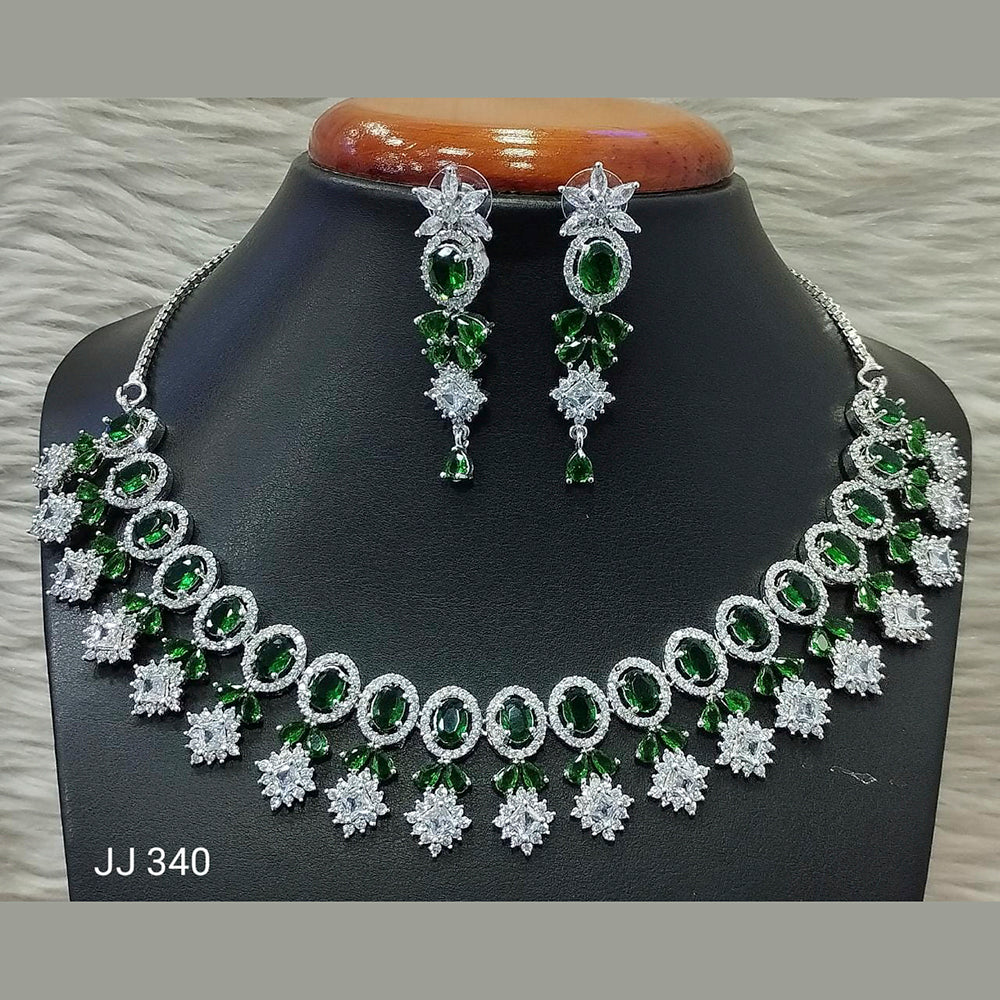 Jain Jewellers American Diamond Jewellery Necklace Set