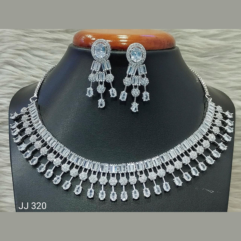 Jain Jewellers American Diamond Jewellery Necklace Set