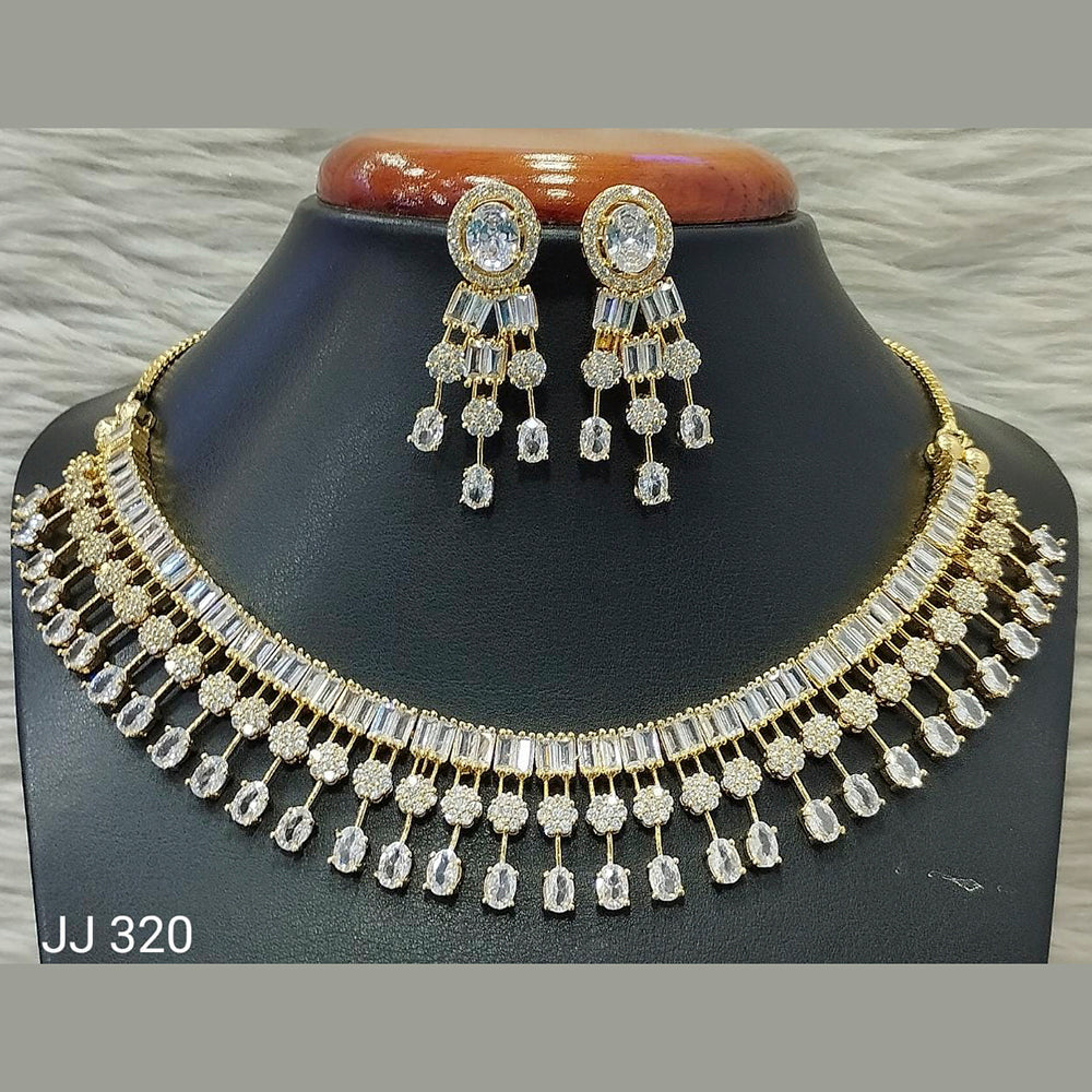 Jain Jewellers American Diamond Jewellery Necklace Set