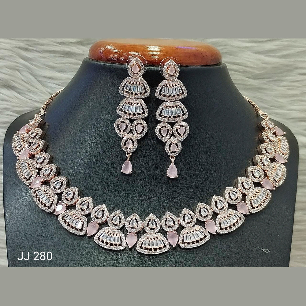 Jain Jewellers American Diamond Jewellery Necklace Set