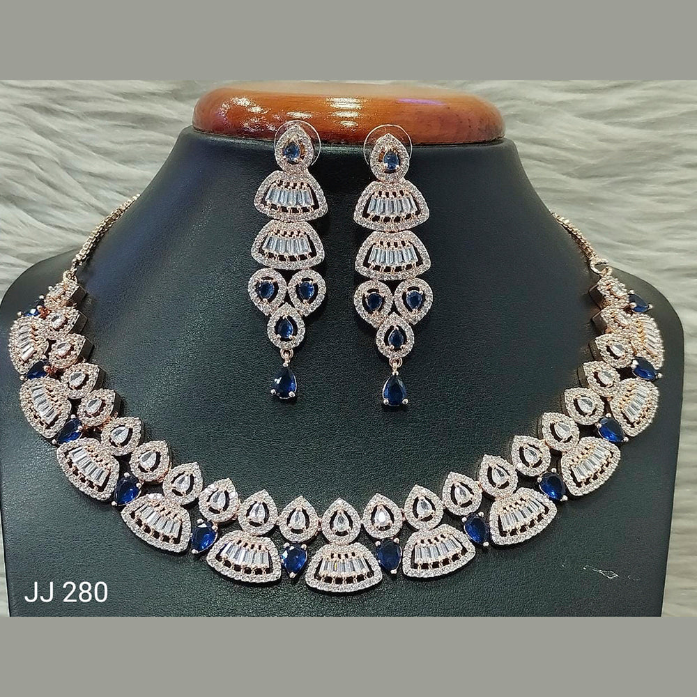 Jain Jewellers American Diamond Jewellery Necklace Set