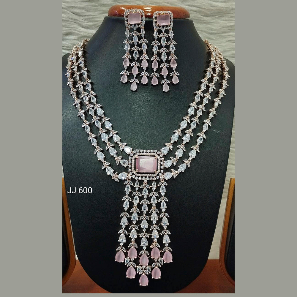 Jain Jewellers American Diamond Jewellery Necklace Set