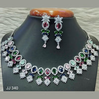 Jain Jewellers American Diamond Jewellery Necklace Set