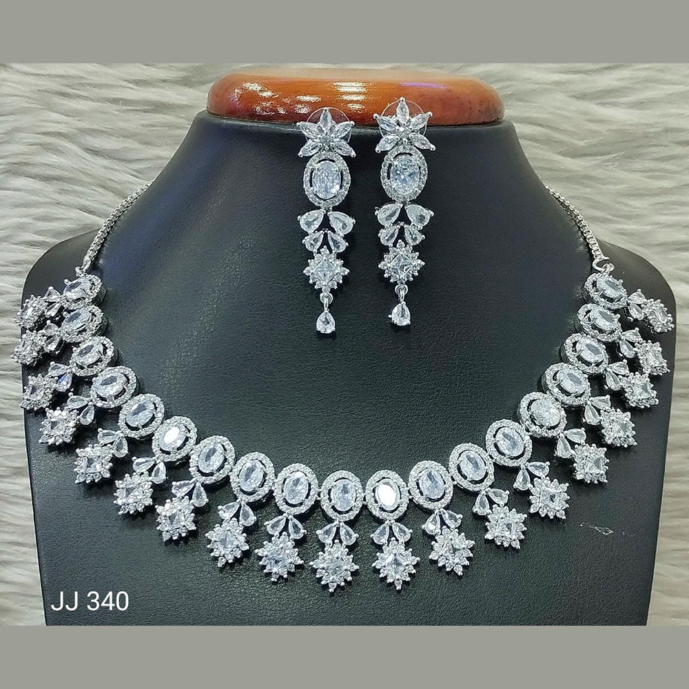 Jain Jewellers American Diamond Jewellery Necklace Set