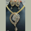 Jain Jewellers Gold Plated AD Stone Pendant Set