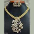 Jain Jewellers Gold Plated AD Stone Pendant Set