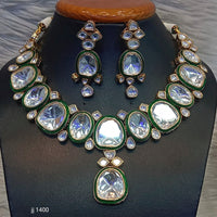 Jain Jewellers Meenakari Kundan Stone Necklace Set