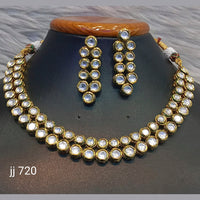 Jain Jewellers Gold Plated Kundan Stone Choker Necklace Set