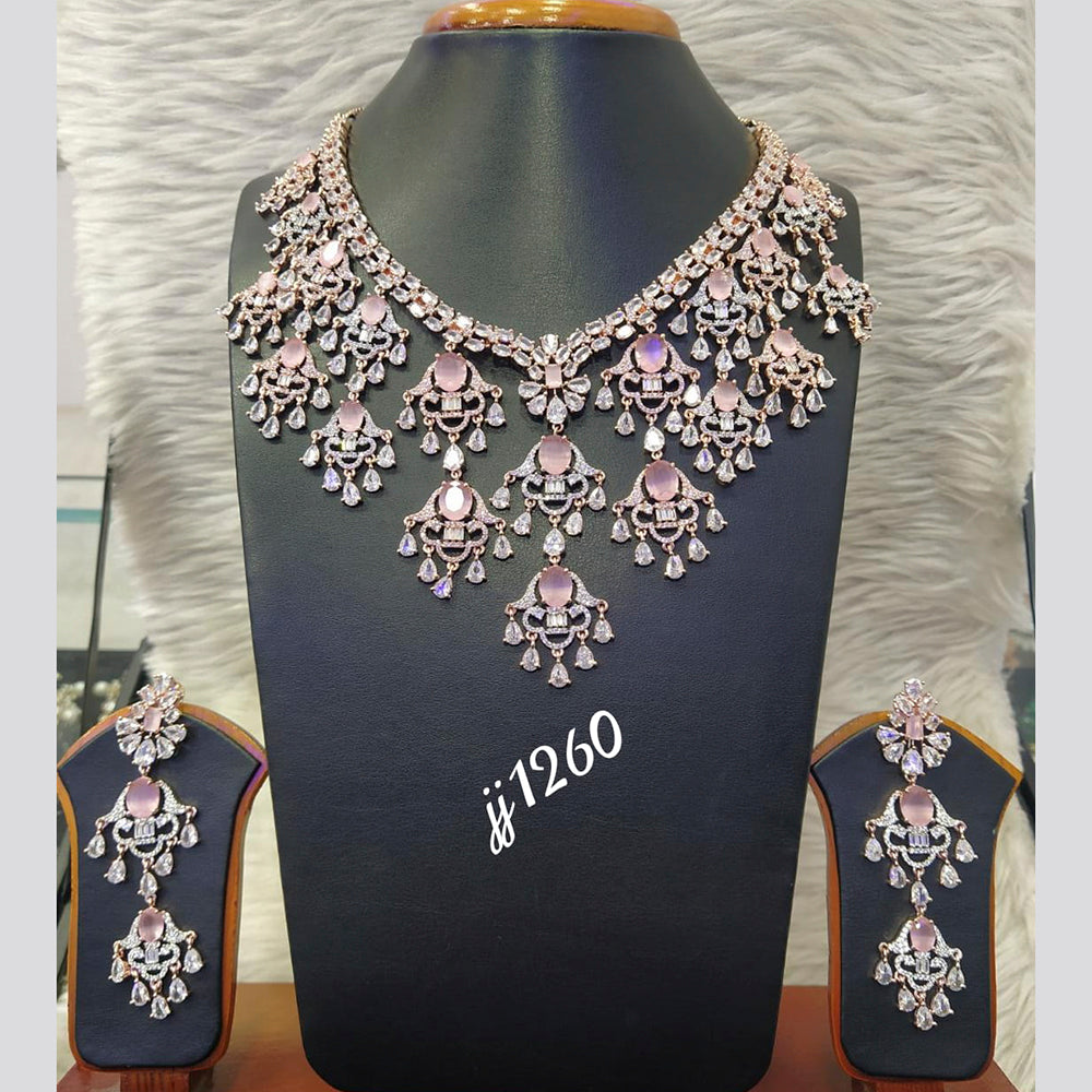 Jain Jewellers American Diamond Necklace Set