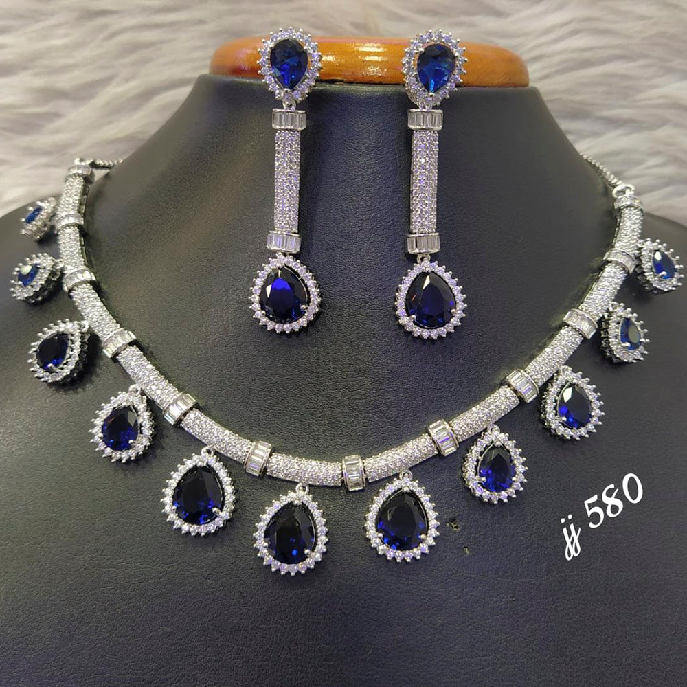 Jain Jewellers American Diamond Necklace Set