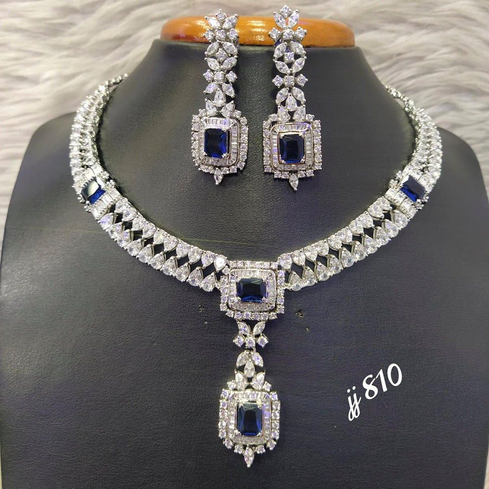 Jain Jewellers American Diamond Necklace Set