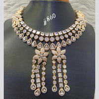 Jain Jewellers Gold Plated American Diamond Necklace Set