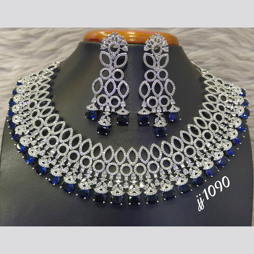 Jain Jewellers American Diamond Choker Necklace Set