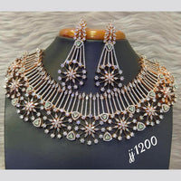 Jain Jewellers American Diamond Choker Necklace Set