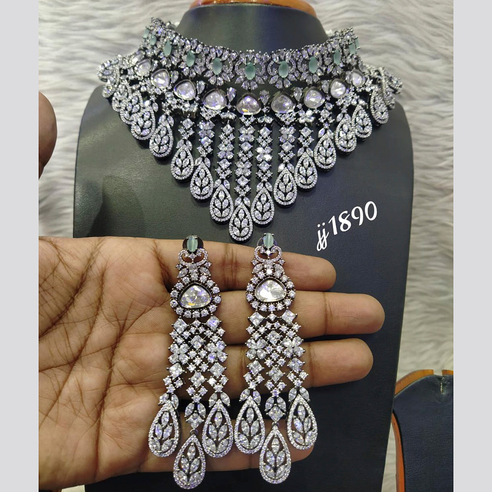 Jain Jewellers American Diamond Necklace Set