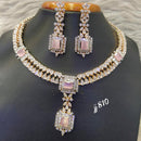 Jain Jewellers Gold Plated American Diamond Necklace Set