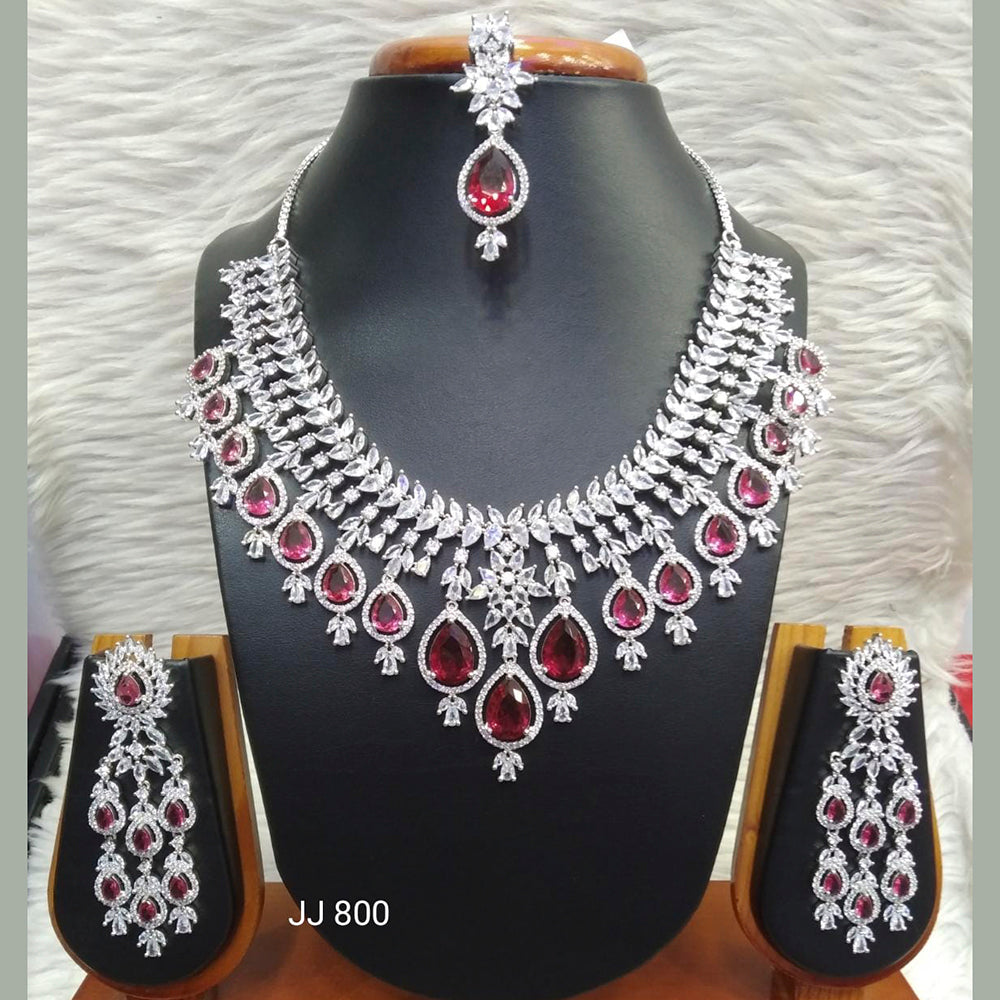 Jain Jewellers AD Stone Necklace Set
