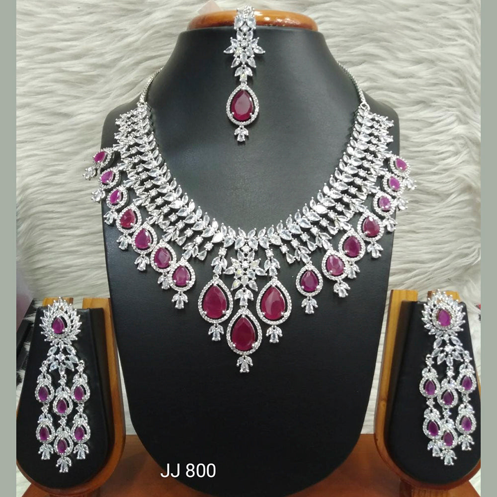 Jain Jewellers AD Stone Necklace Set