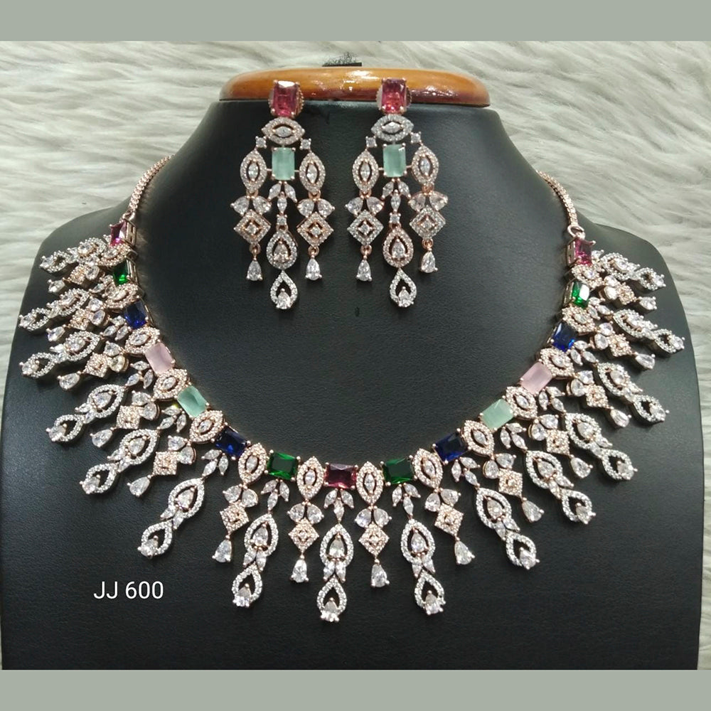 Jain Jewellers AD Stone Necklace Set