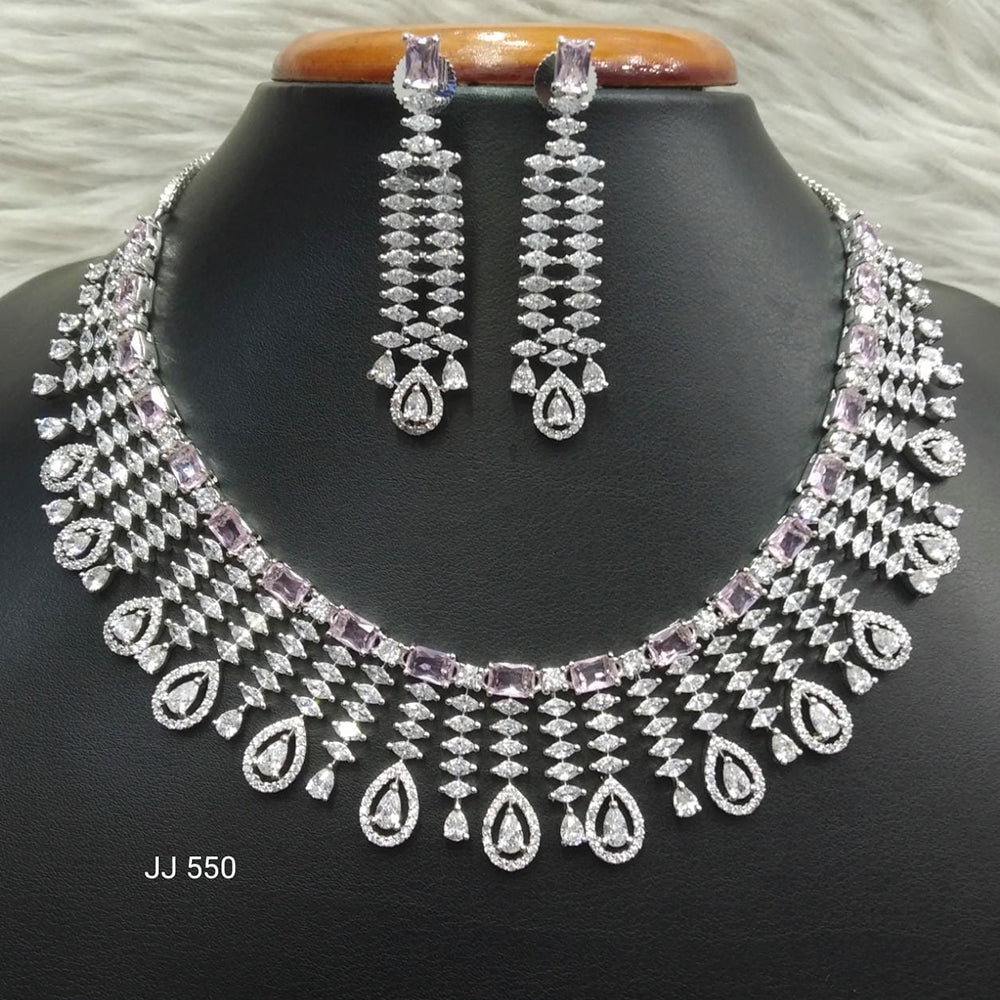 Jain Jewellers AD Stone Choker Necklace Set