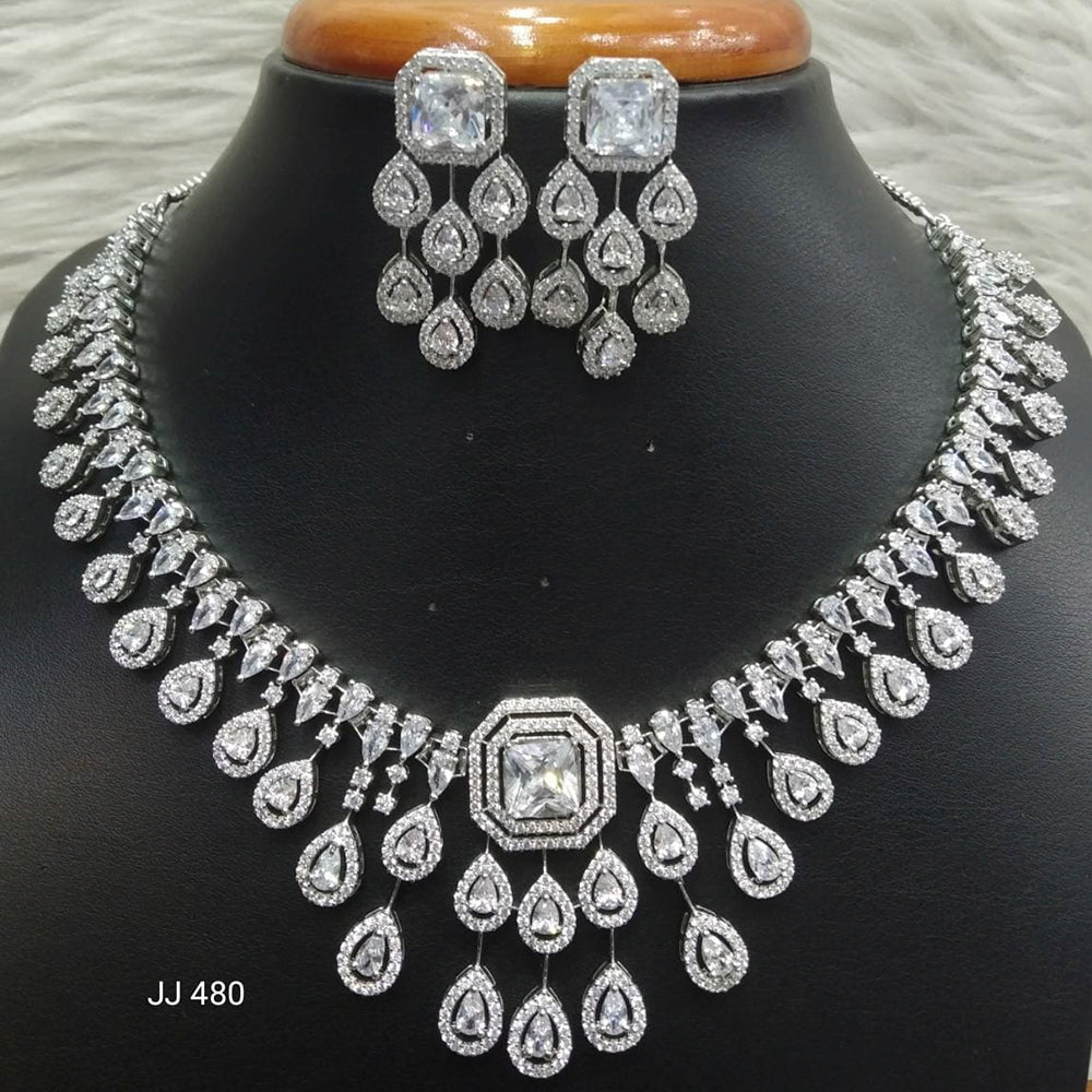 Jain Jewellers AD Stone Necklace Set