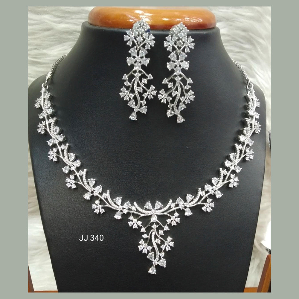 Jain Jewellers AD Stone Necklace Set