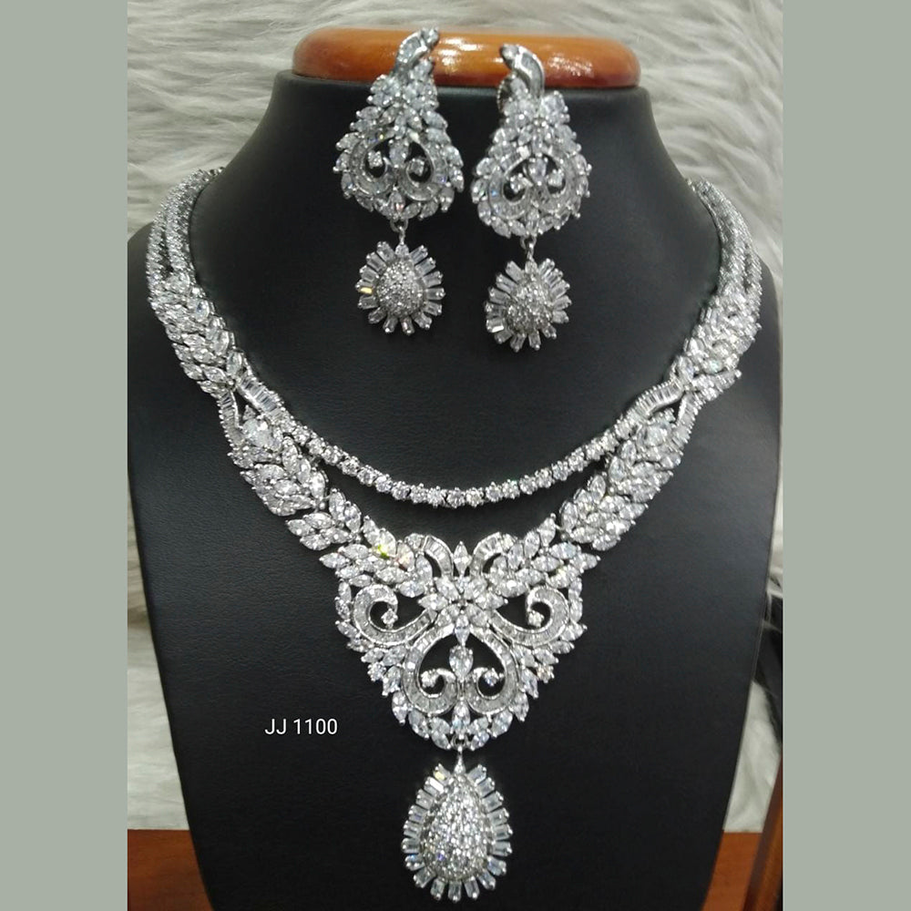 Jain Jewellers AD Stone Necklace Set