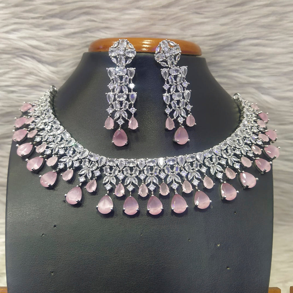 Jain Jewellers AD Stone Necklace Set