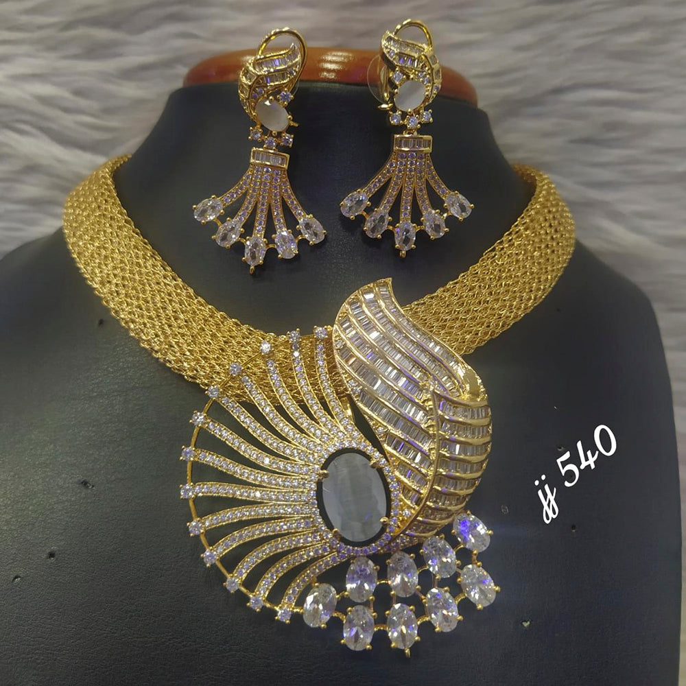 Jain Jewellers AD Stone Necklace Set