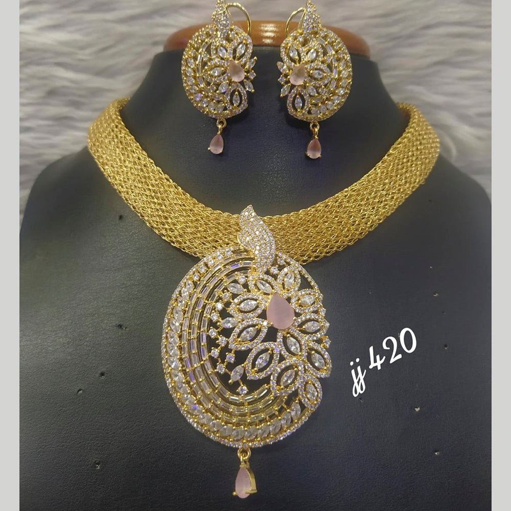 Jain Jewellers AD Stone Necklace Set