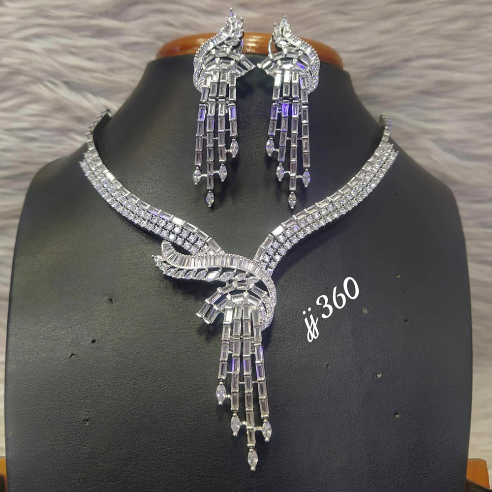 Jain Jewellers AD Stone Necklace Set