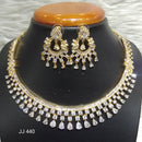Jain Jewellers Gold Plated American Diamond Necklace Set