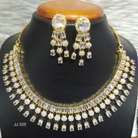 Jain Jewellers Gold Plated American Diamond Necklace Set