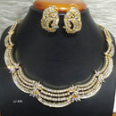 Jain Jewellers Gold Plated American Diamond Necklace Set