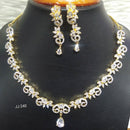 Jain Jewellers Gold Plated American Diamond Necklace Set