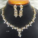 Jain Jewellers Gold Plated American Diamond Necklace Set