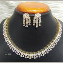 Jain Jewellers Gold Plated American Diamond Necklace Set
