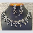 Jain Jewellers Silver Plated AD Stone Necklace Set