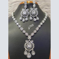 Jain Jewellers Silver Plated AD Stone Necklace Set