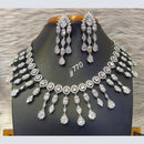 Jain Jewellers Silver Plated AD Stone Necklace Set