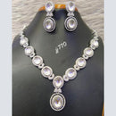 Jain Jewellers Silver Plated AD Stone Necklace Set