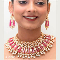 Jain Jewellers Gold Plated AD Stone Necklace Set