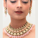 Jain Jewellers Gold Plated Kundan Stone & Beads Neckalce Set