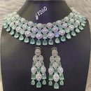 Jain Jewellers Silver Plated AD Stone Necklace Set