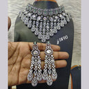 Jain Jewellers Silver Plated AD Stone Necklace Set