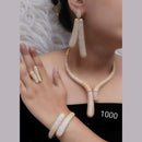 Jain Jewellery Gold Plated AD Stone Jewellery Combo Set