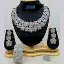 Jain Jewellery Silver Plated  AD Stone Jewellery Combo Set
