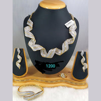 Jain Jewellery 2 Tone Plated AD Stone Jewellery Combo Set