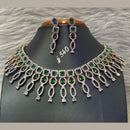 Jain Jewellers Rose Gold Plated AD Stone Necklace Set