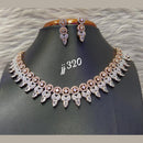 Jain Jewellers Rose Gold Plated AD Stone Necklace Set